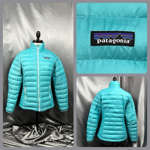 Patagonia Women's XS Teal Blue Goose Down Insulated Sweater Nano Puffer Jacket - Picture 1 of 17